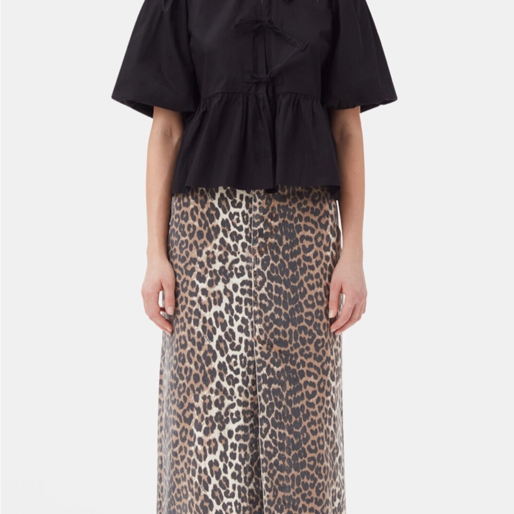 Poplin peplum blouse by Ganni
